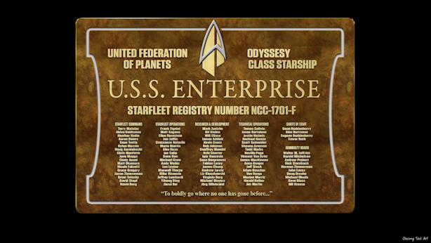 U.S.S. Enterprise Dedication Plaque